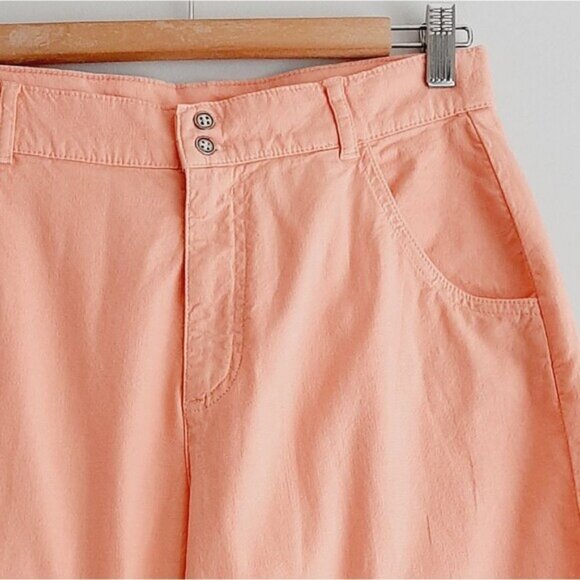 HARRIS WILSON \ France Lorentin High Rise Crop Pants Pastel Pink Sz S - Picture 3 of 9